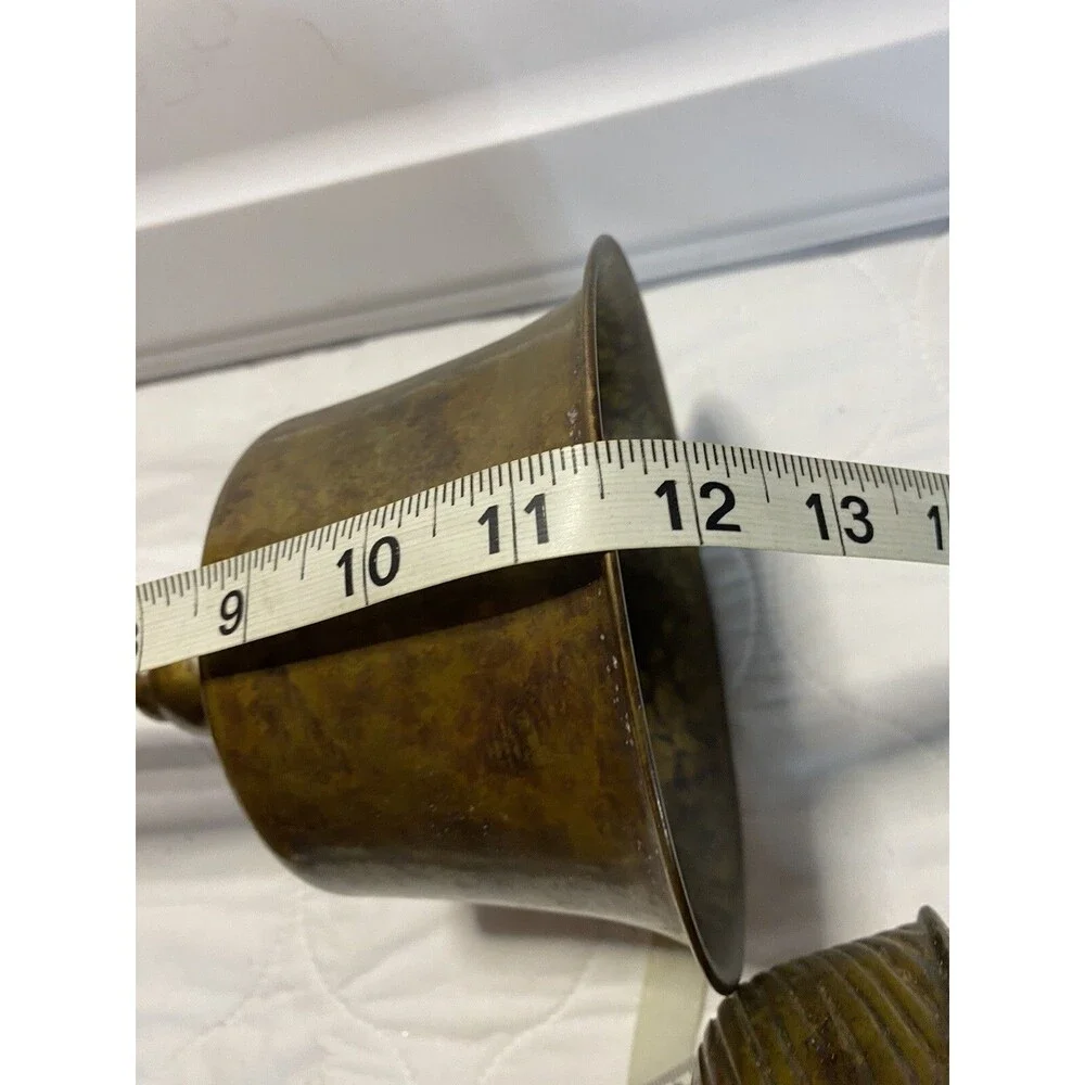 2 Maitland Smith Heavy Brass Candle Holders 11-11.5”Handmade In The Philippines